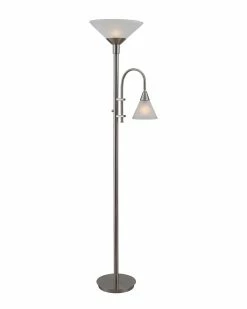 Kenroy Torchiere With Reading Arm Home Floor Lamps
