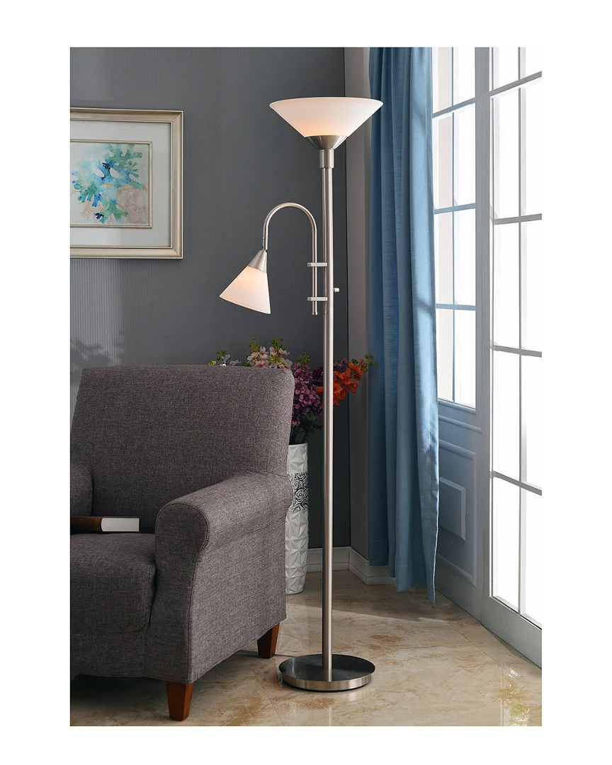 Kenroy Torchiere With Reading Arm Home Floor Lamps - Image 2