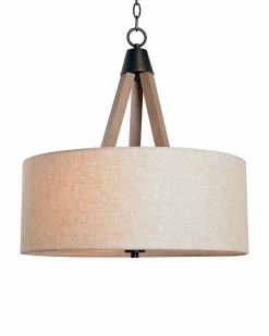 Kenroy Peak 3-Light Drum Pendant Home Ceiling Lighting