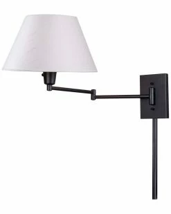 Kenroy 13in Nanuet Wall Swing Arm Lamp Home Sconces & Wall Mounts