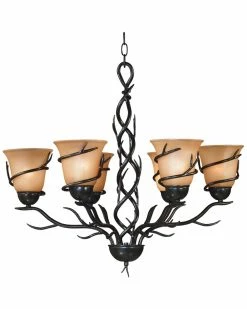 Kenroy Rustic 6-Light Chandelier Home Ceiling Lighting