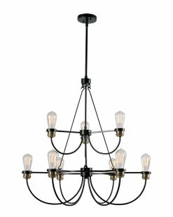 Kenroy 9-Light 2-Tier Chandelier Home Ceiling Lighting